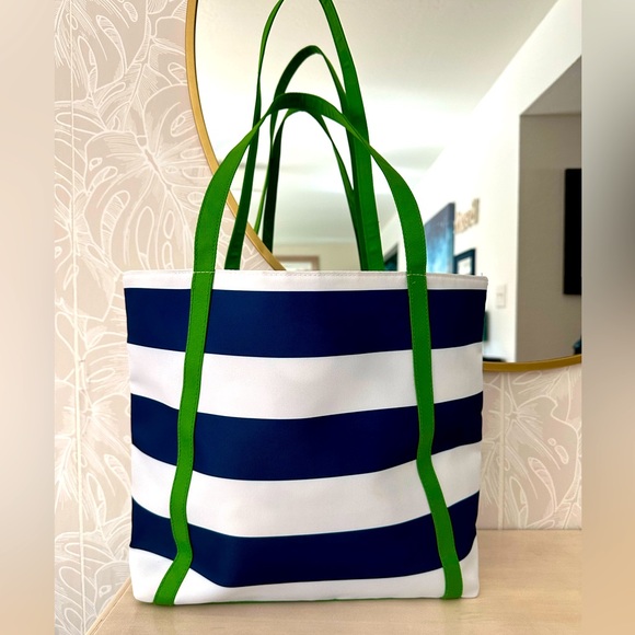 Kate Spade Clinique Striped Tote Bag - Blue and White - Picture 2 of 4